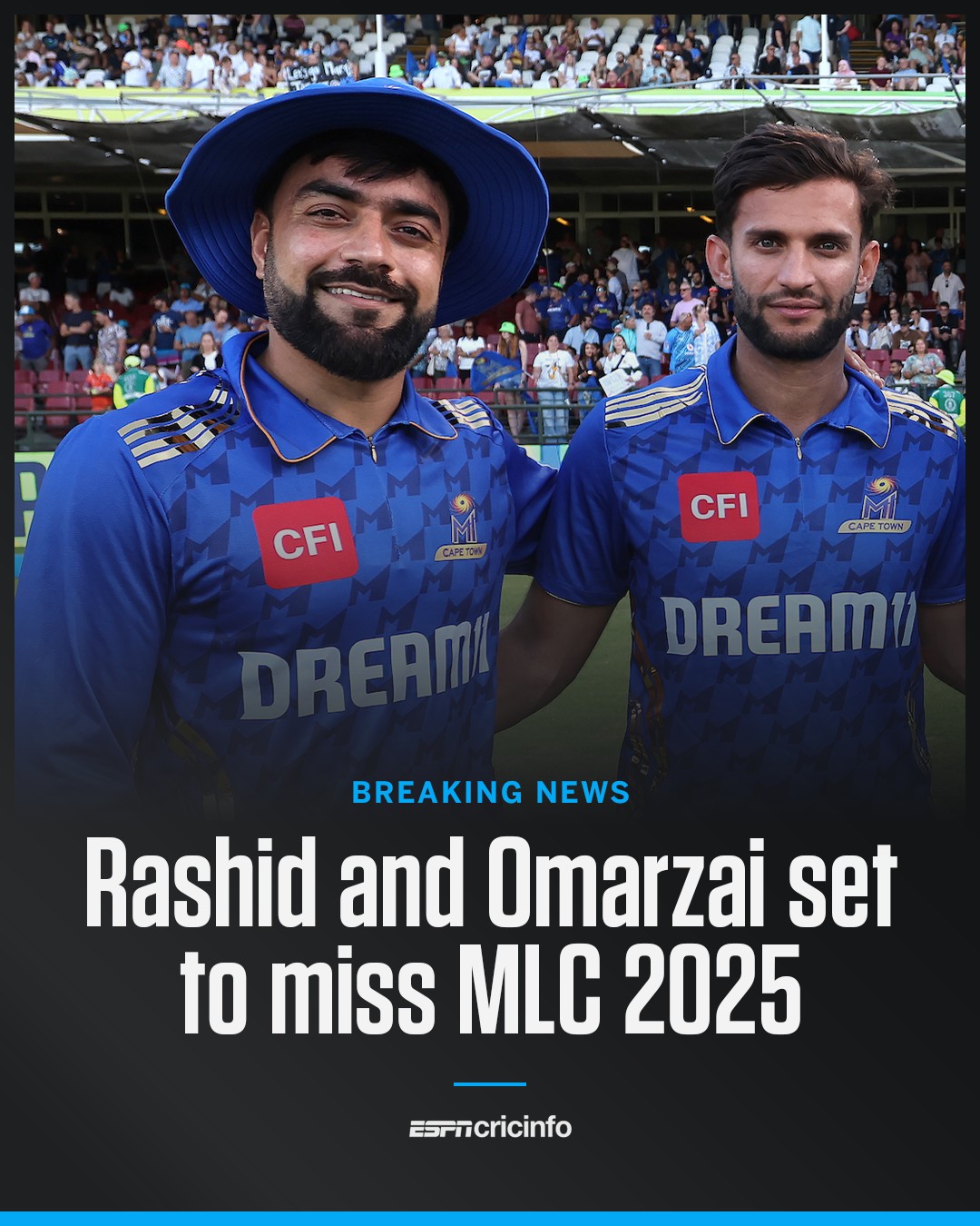 ESPNcricinfo - MI New York’s MLC 2025 plans take a hit with Rashid Khan ...