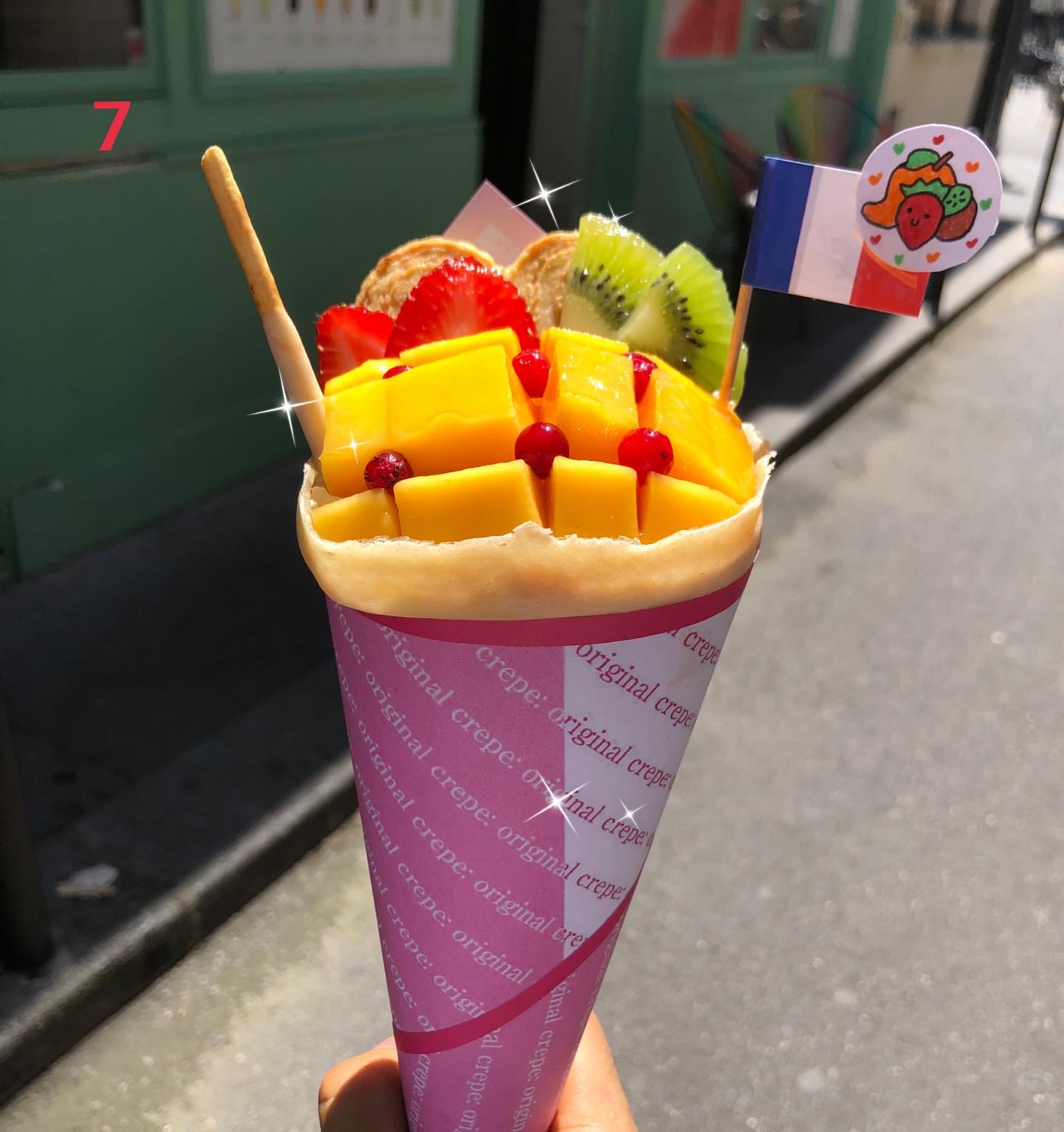 Princess - 🥭🍓 Crêpe mangue-fraise 🍓🥭 〜Crêpe du mois de juillet〜 🥭 ...