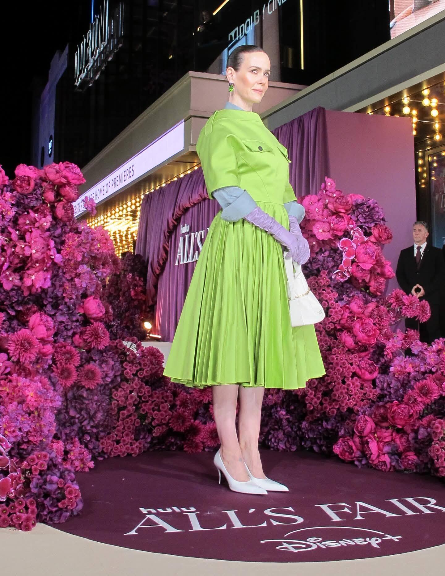 sarah paulson green prada dress Amazing Red carpet