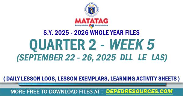 DepED - Hello Teachers!, Your Quarter 2 – Week 5 resources for SY 2025 ...