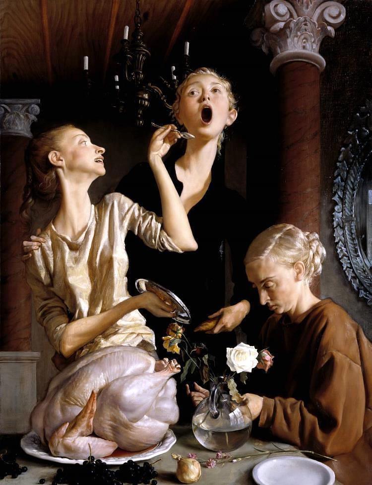 John Currin's 'Memorial' exhibition at Gagosian Gallery