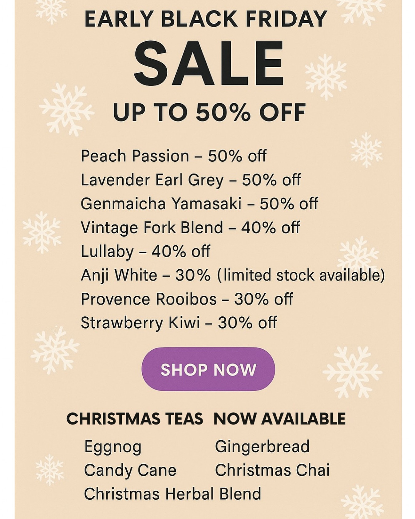 Vintage - The wait is over — our Early Black Friday Tea Sale is ...