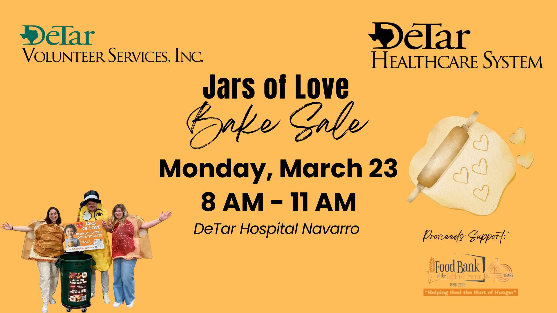 DeTar Volunteer Services Jars of Love Bake Sale