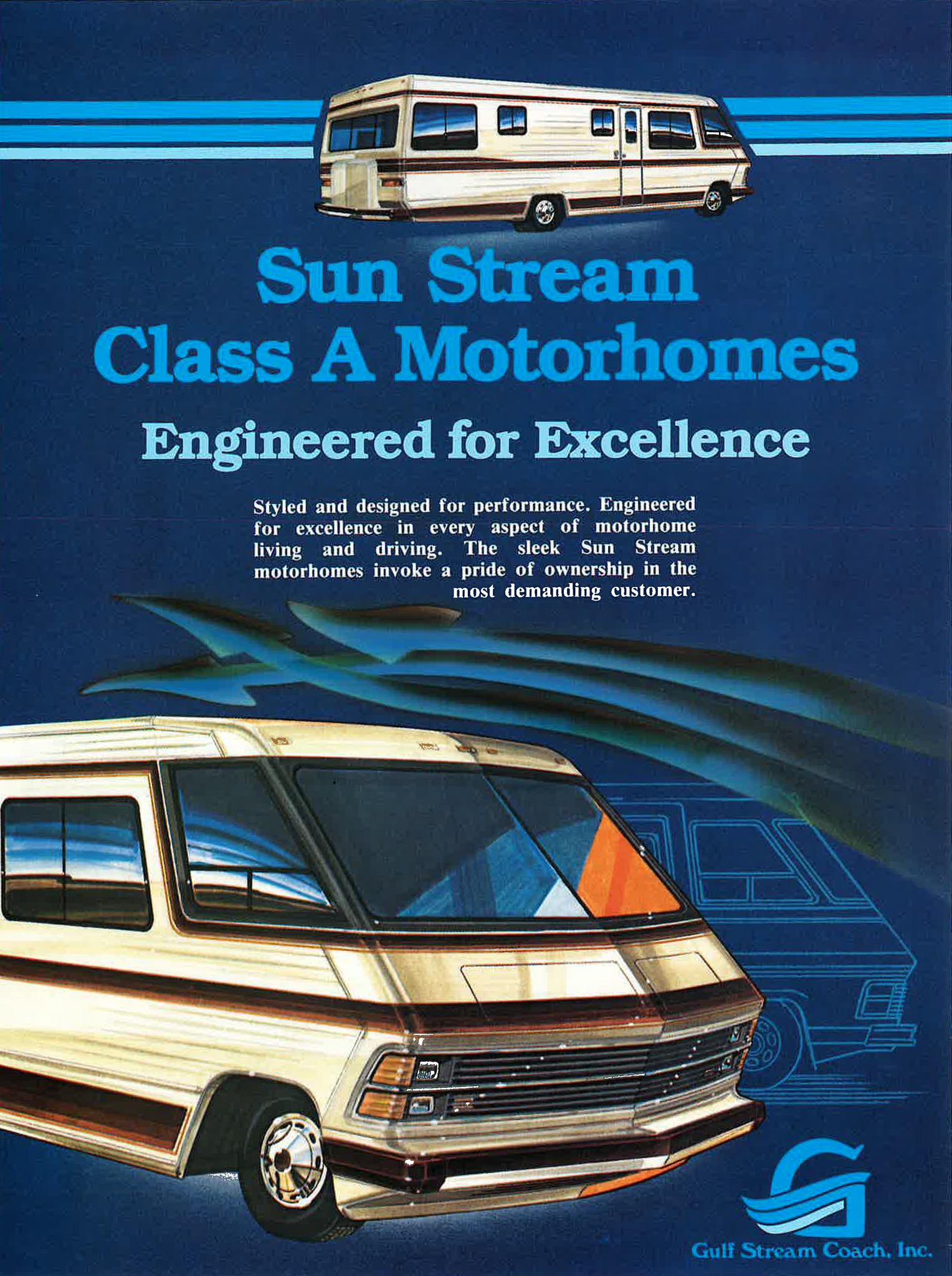 Vintage Gulf Stream Sun Stream motorhome poster