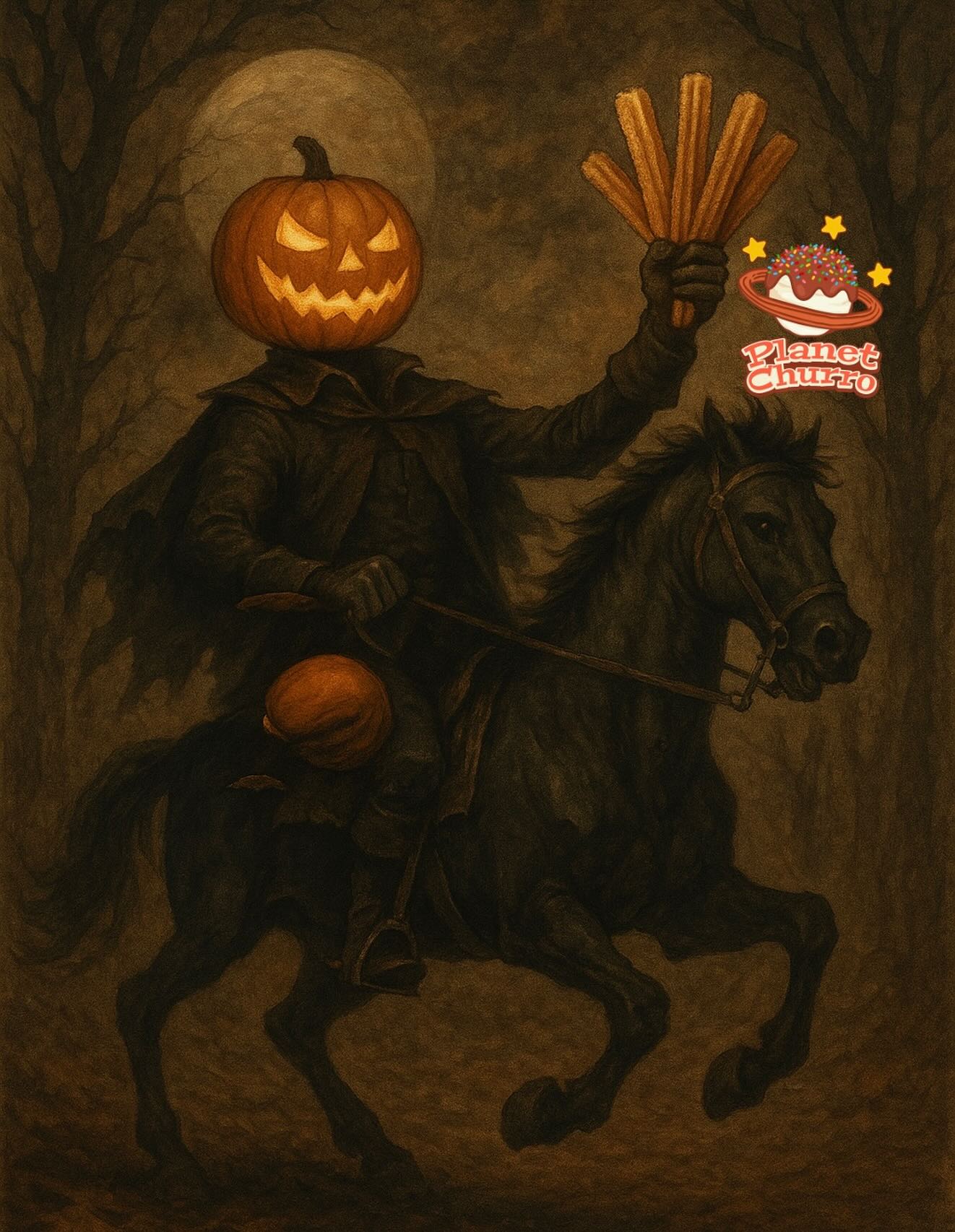 Planet Churro - 🎃🍂 The Legend of the Headless Churro Rider... | Facebook