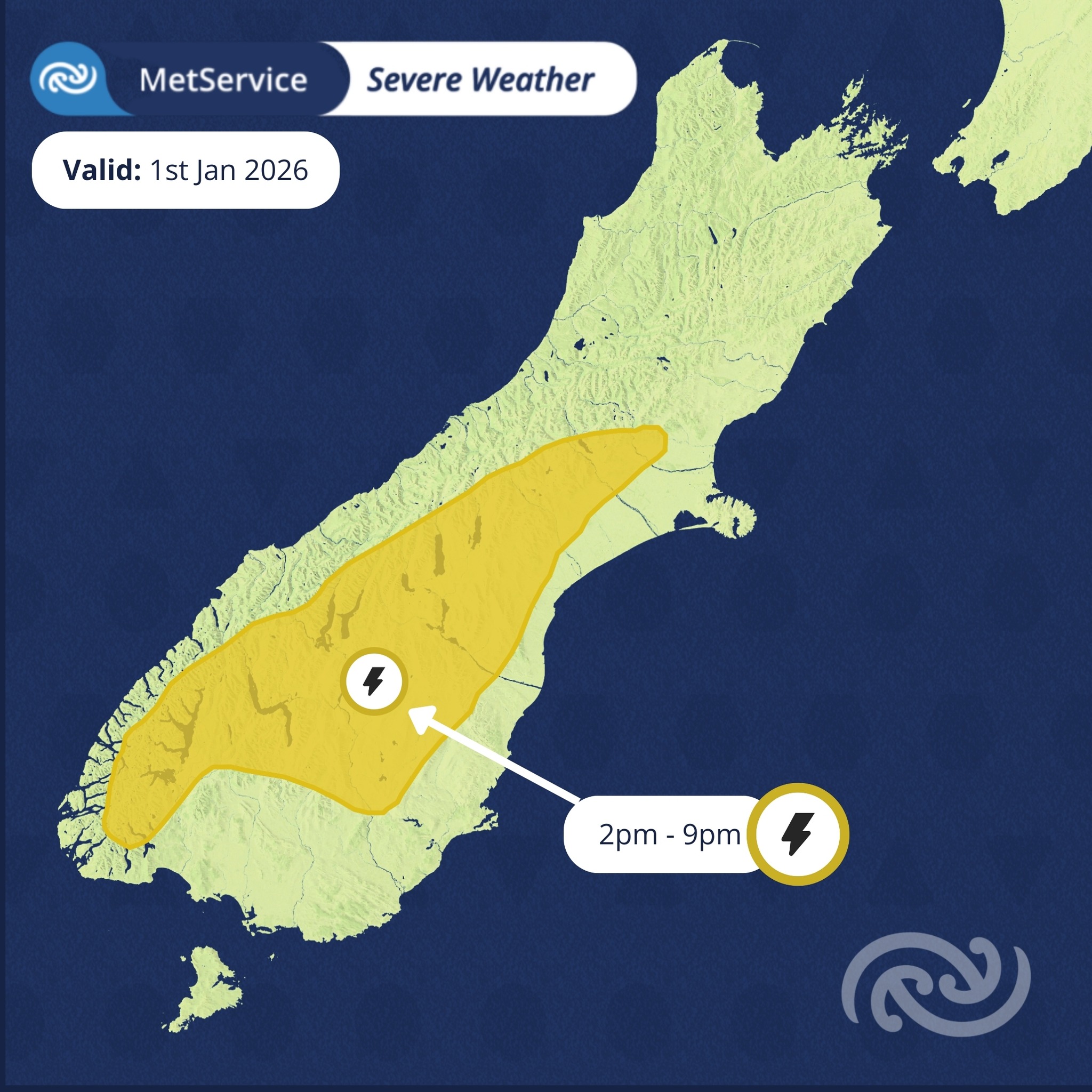 MetService - A ⛈️ Severe Thunderstorm Watch has been issued for the ...