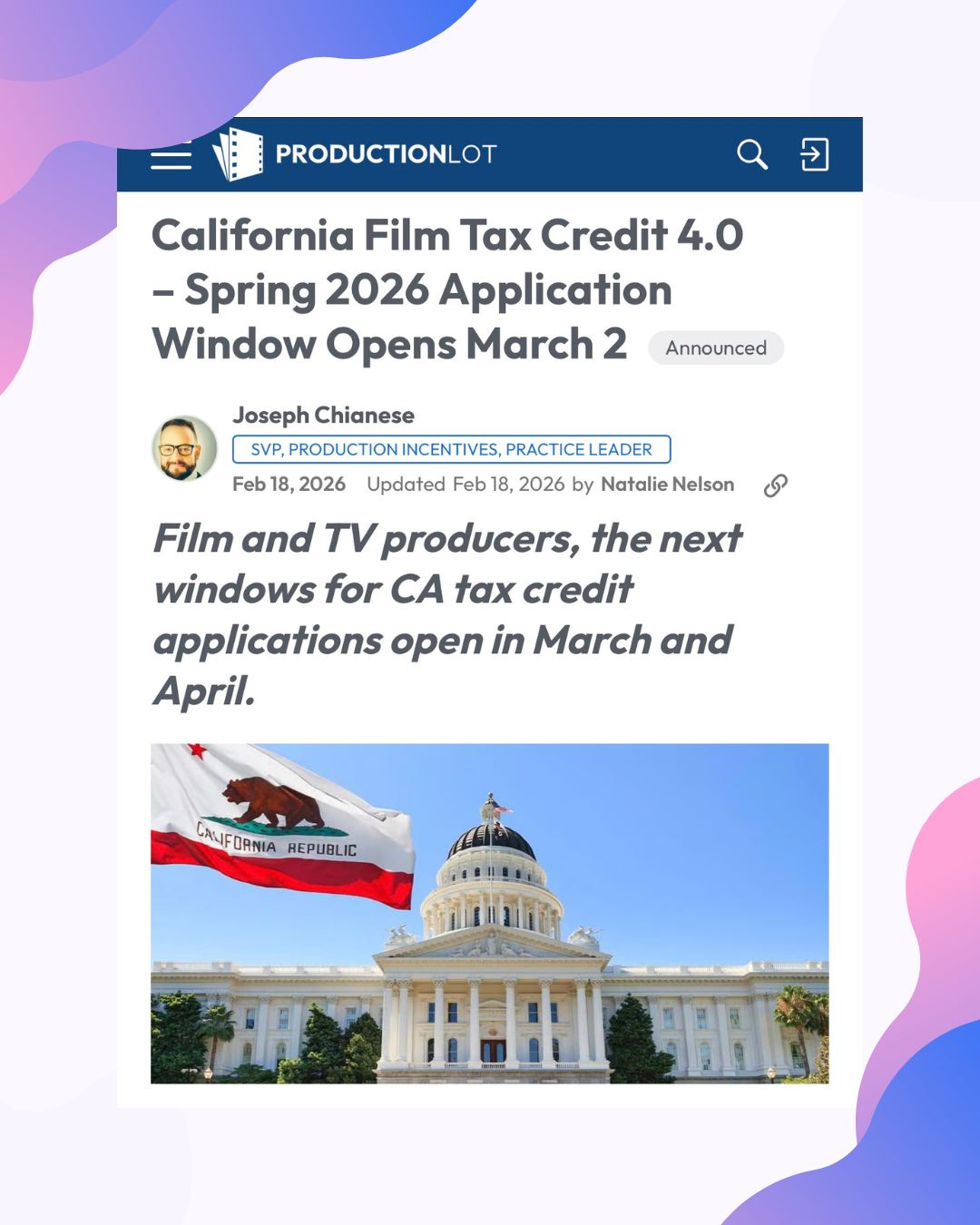 🎬 Production Alert: California... - NewFilmmakers Los Angeles | Facebook