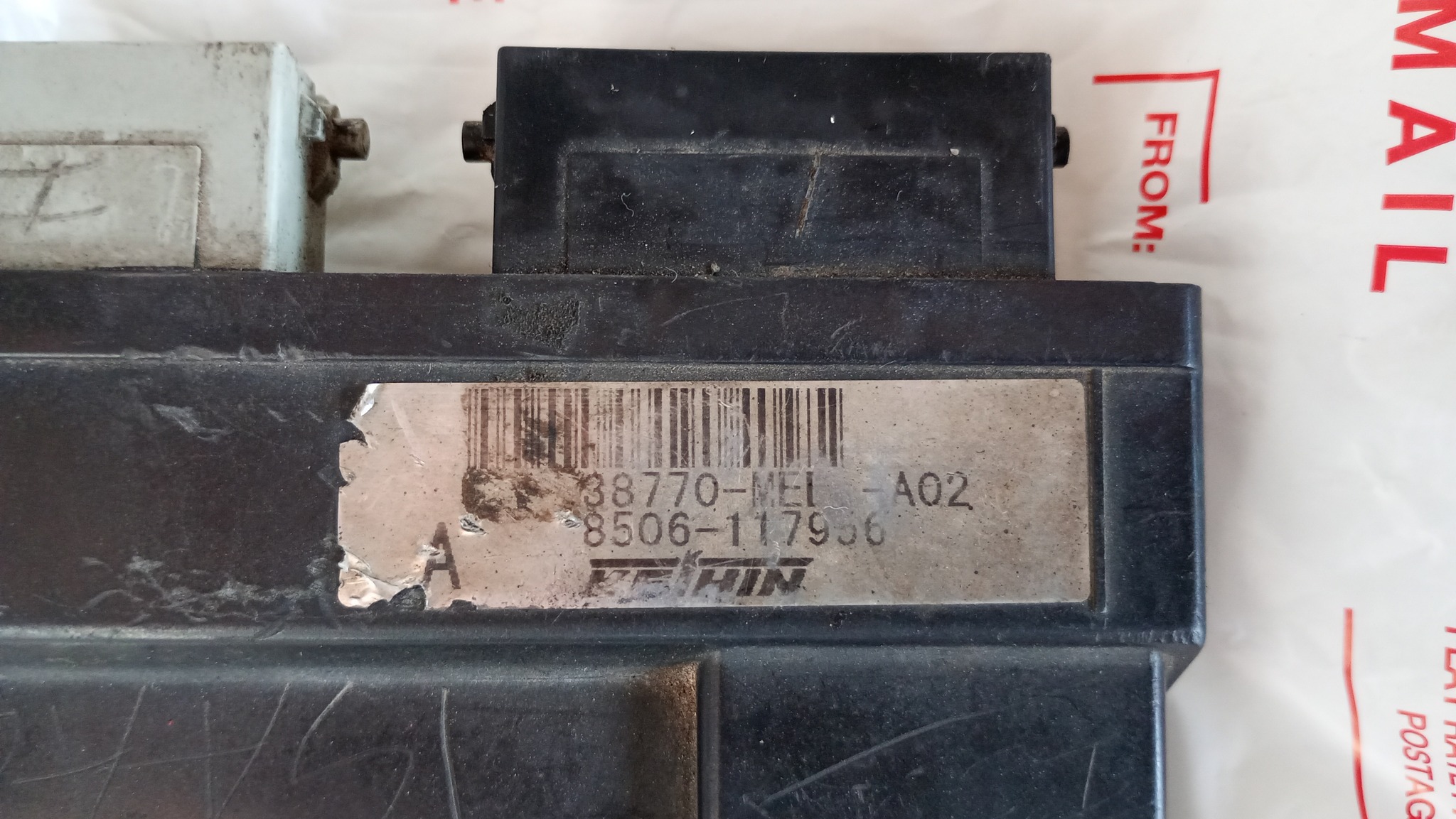 What is the pin number for ecu 38770-mee-a02 on cbr600rr?