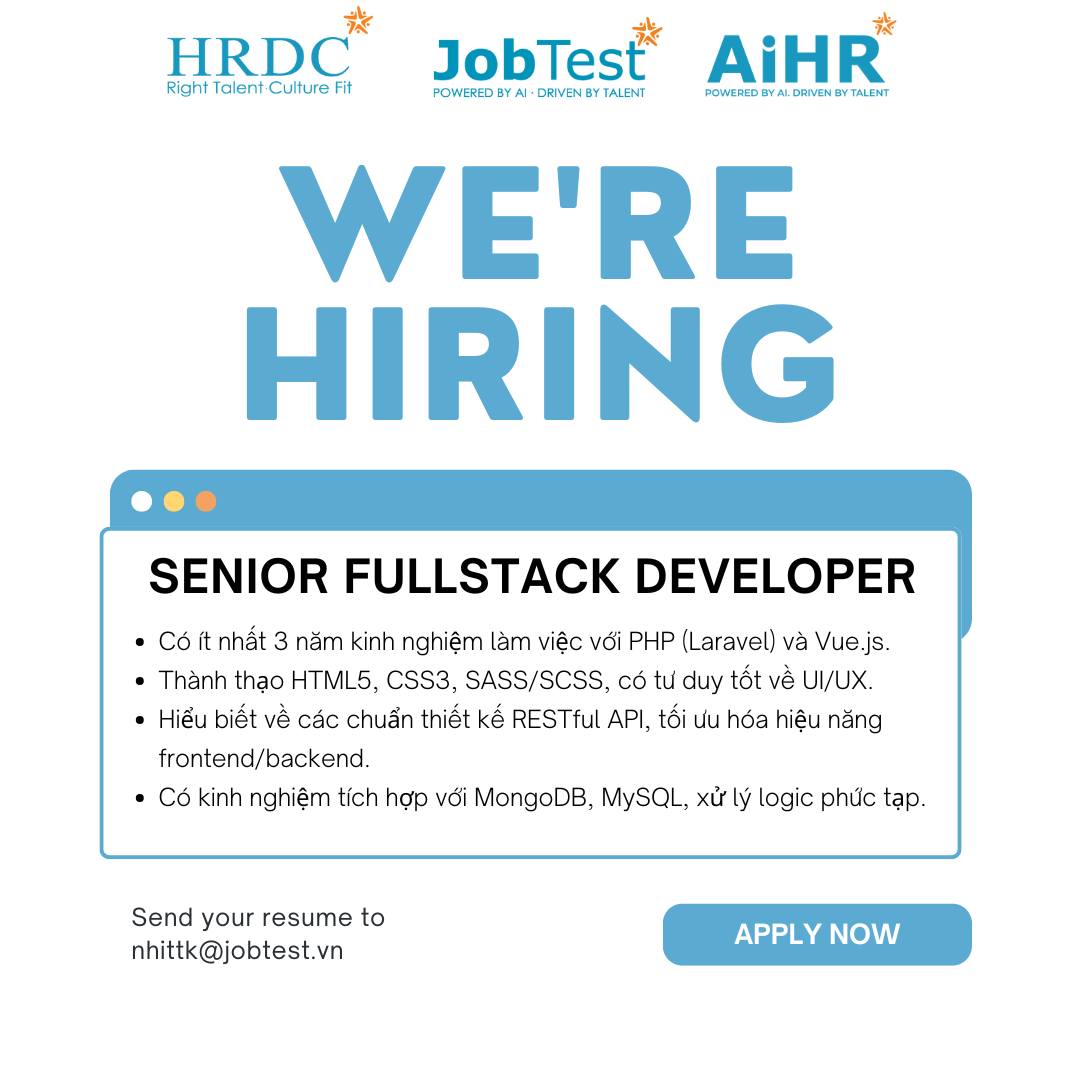 Tuyển Dụng Lập Trình PHP | 🌟 [HCM] Tuyển Dụng Senior Fullstack ...