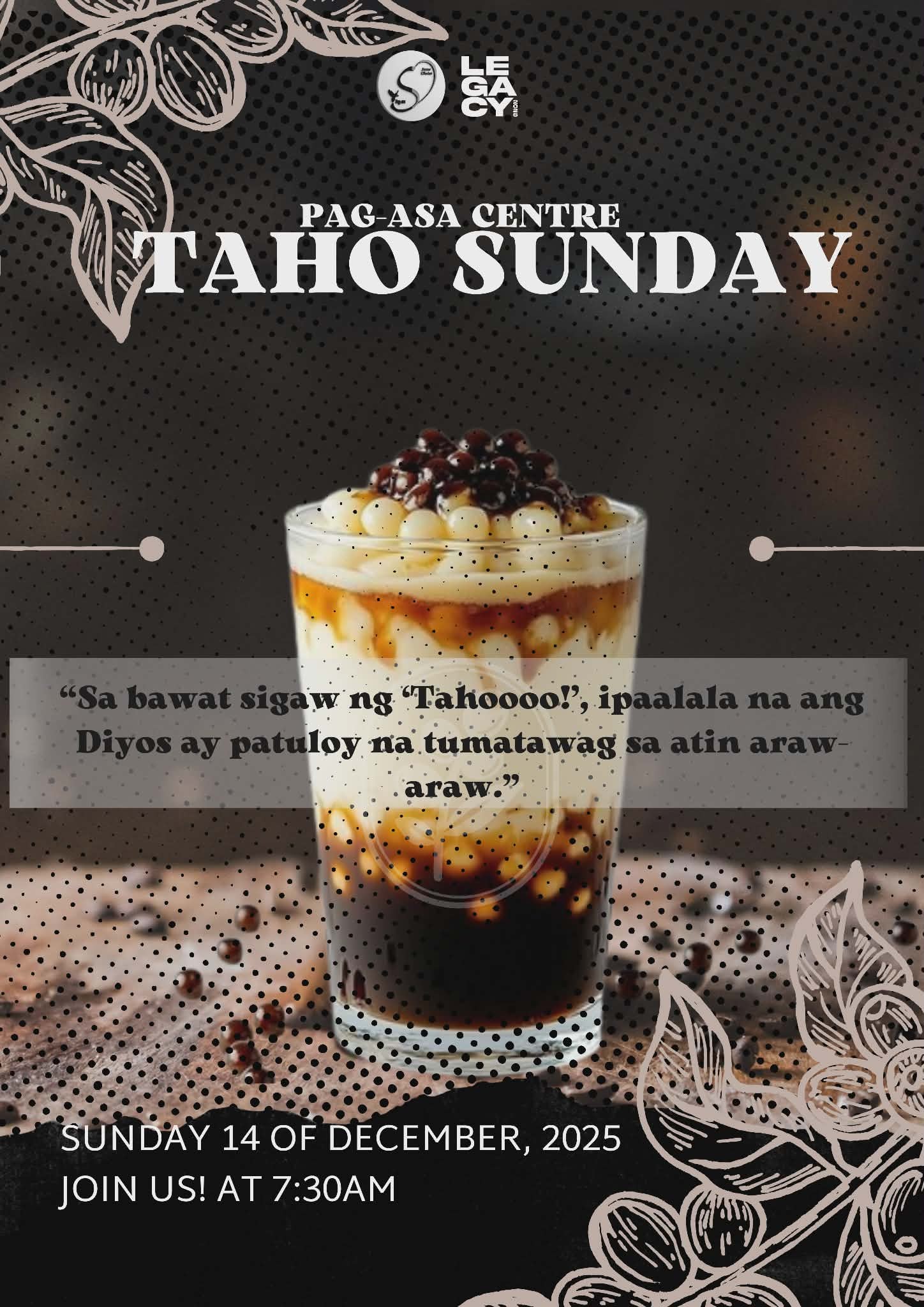 Fresh quality taho para sa mga... - Pag-asa Centre Pampanga | Facebook