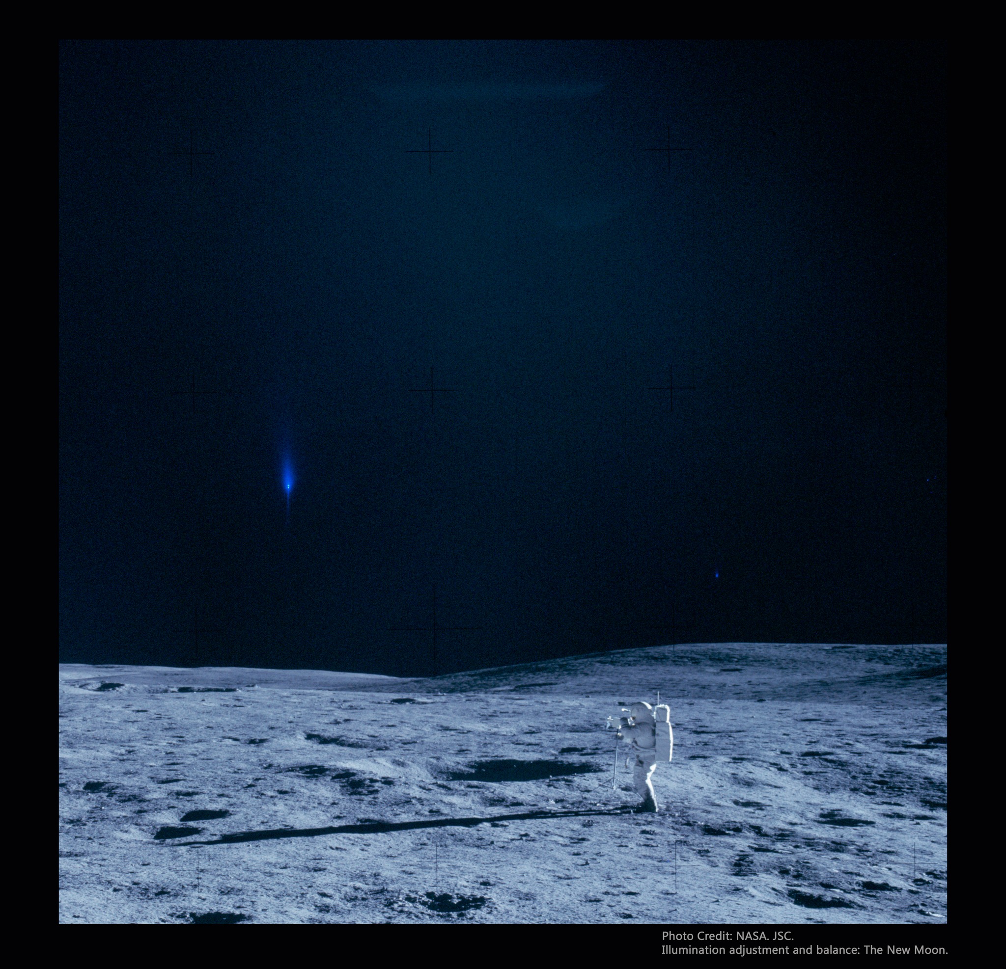 Moon Surface. Apollo 14 View in full-screen mode on a desktop