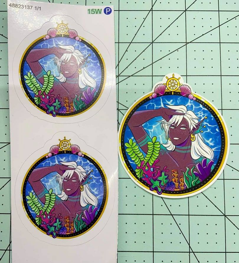 GMT Artwork - On the left, stickers ordered from Red...