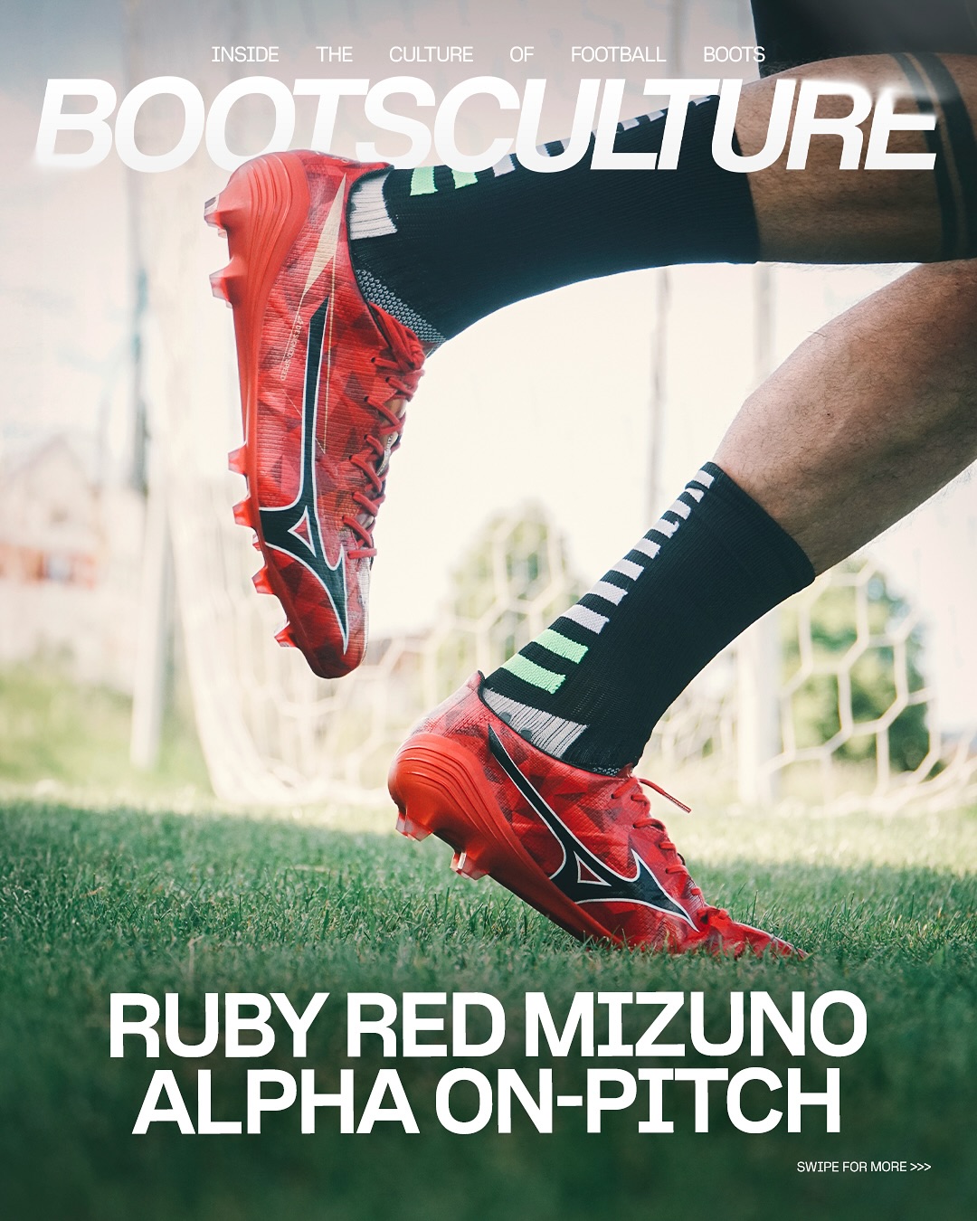 Straight to the pitch into the brand new Mizuno Alpha 2 'Ruby Red