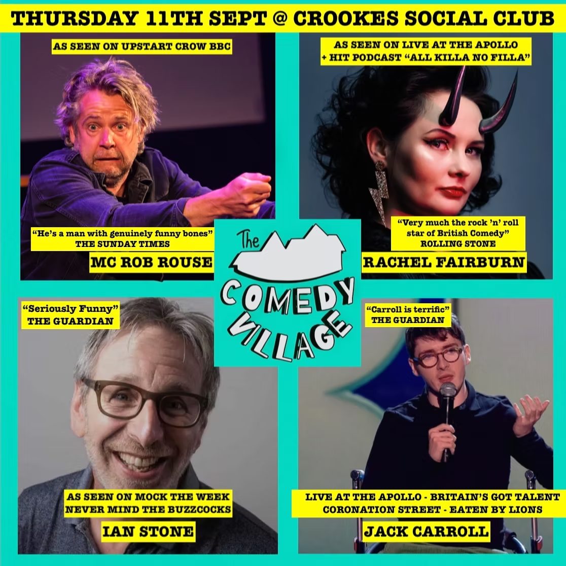 What a great line up. Who's coming.... - Crookes Social Club | Facebook
