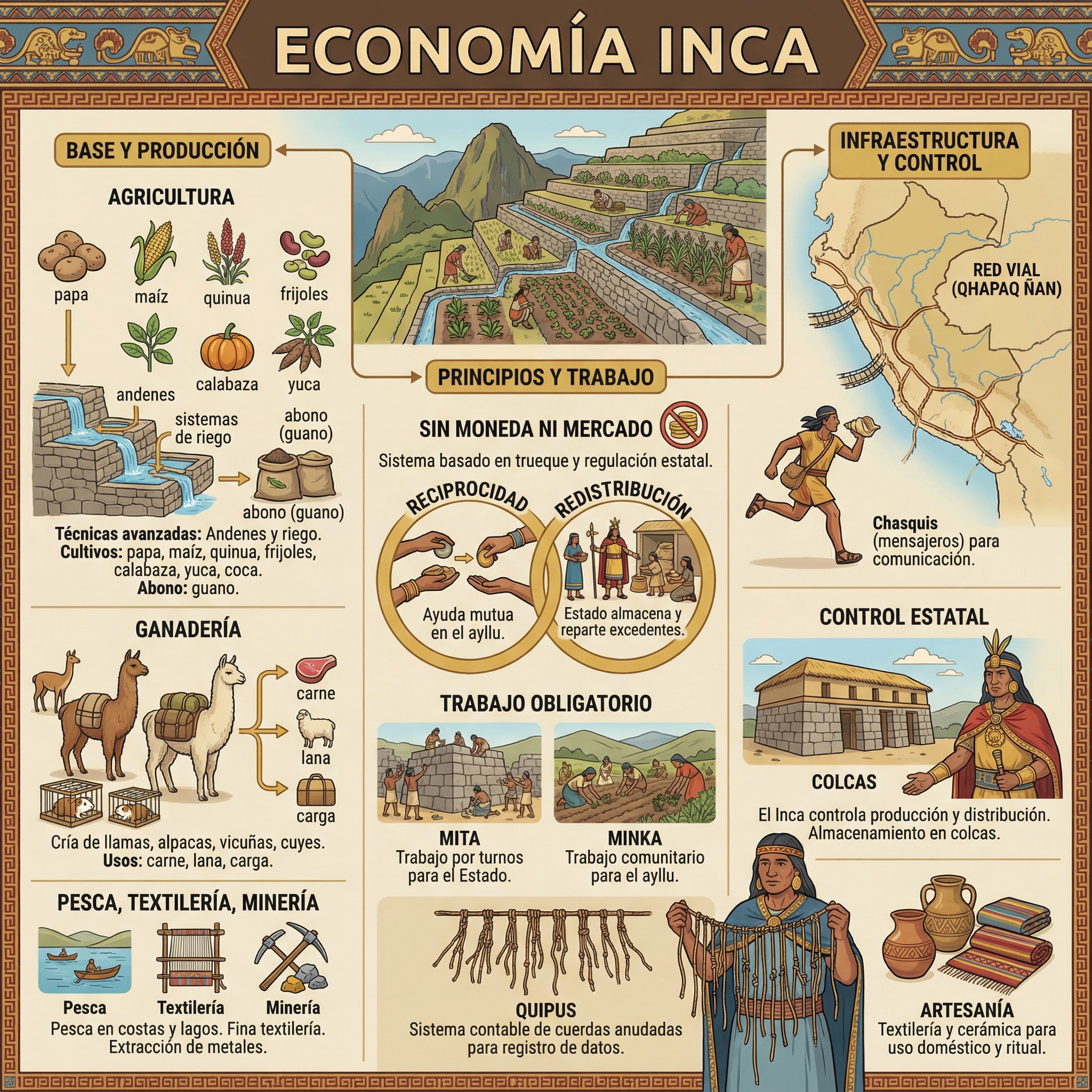 Historia - Organización económica de los incas La economía del Imperio ...