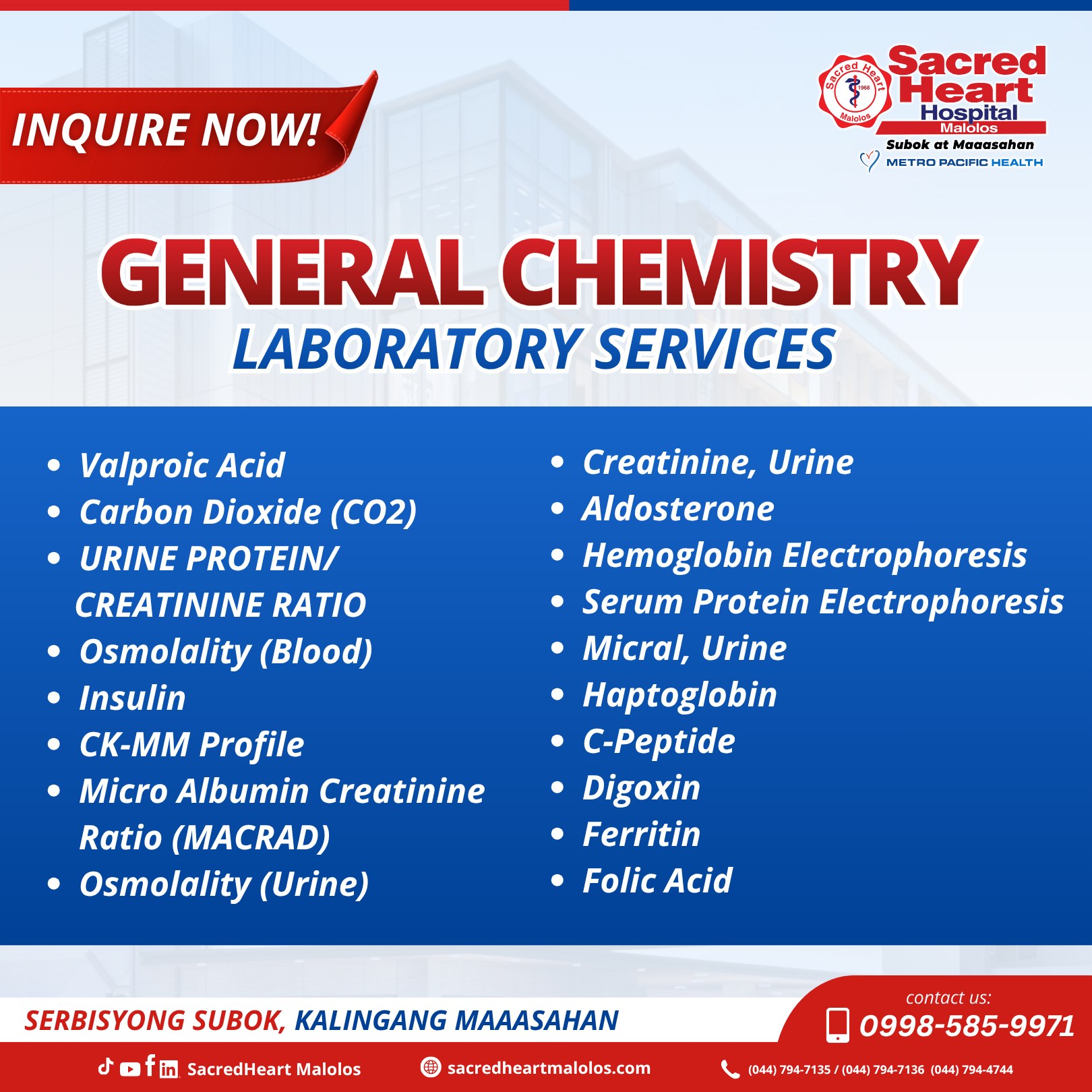 Sacred Heart... - Sacred Heart Hospital of Malolos, Inc.