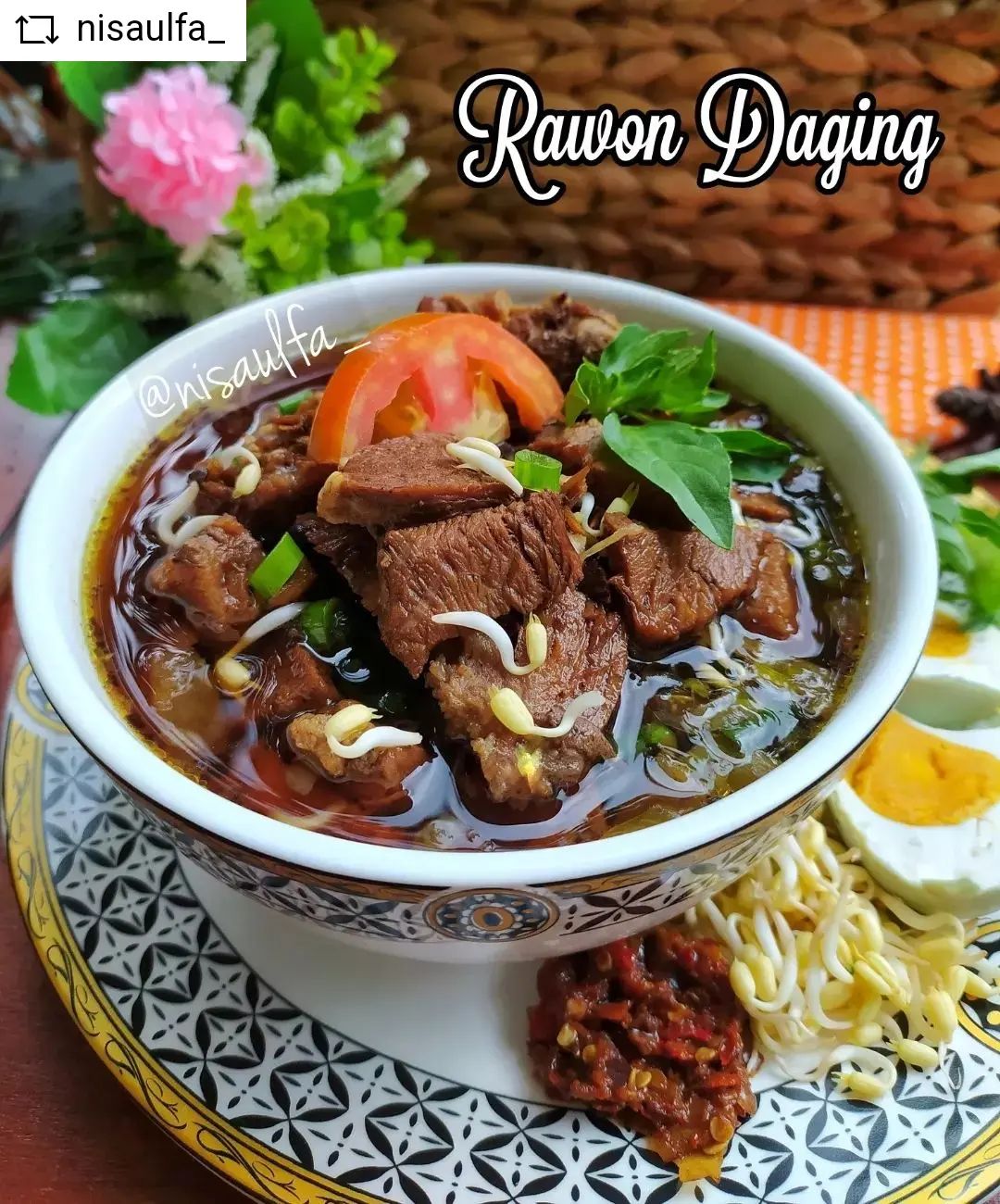 Resep - RAWON by @nisaulfa_ Bahan: 500 gr daging sapi 1 liter air 2 ...