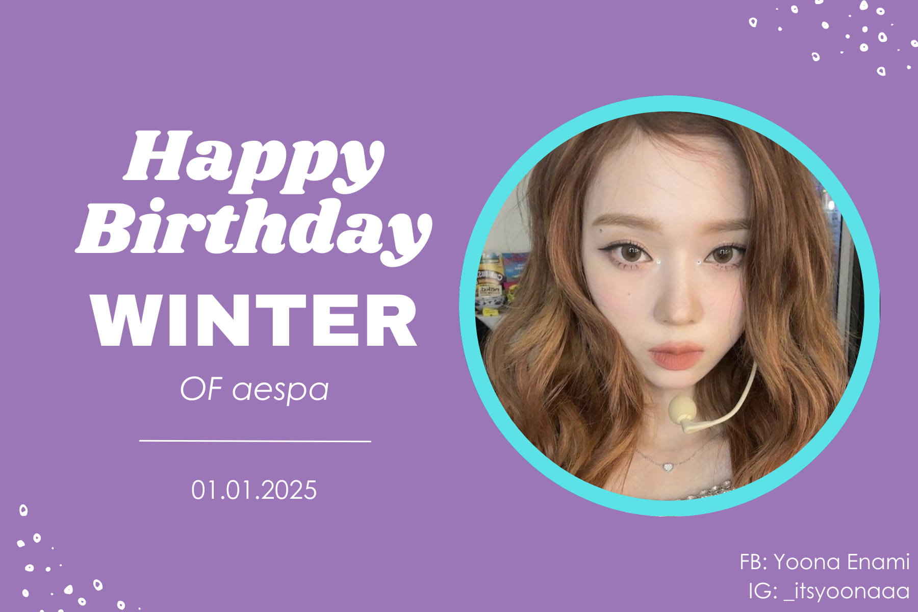 Happy 24th Birthday to aespa's Kim Min Jeong aka Winter 🥳🎉