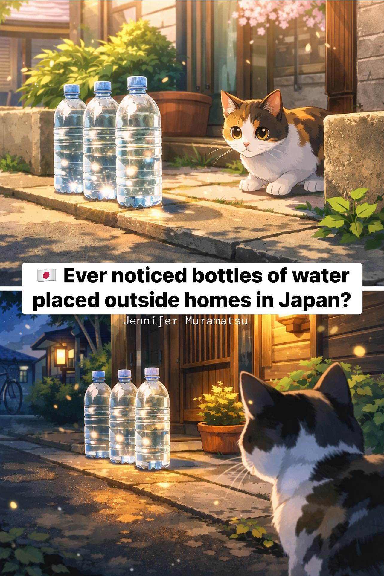 🇯🇵 Ever noticed bottles of water placed outside homes in Japan