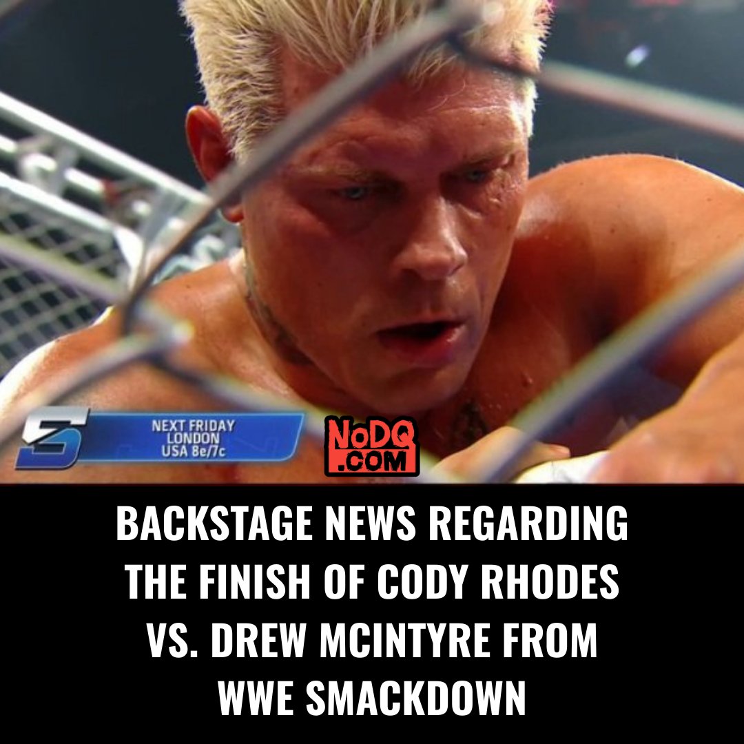 NoDQ.com - Backstage news regarding the finish of Cody Rhodes vs. Drew ...