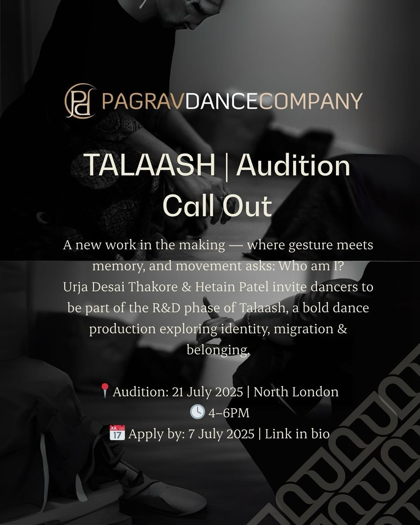 Pagrav - AUDITION CALL OUT: TALAASH R&D A new dance production by Urja ...