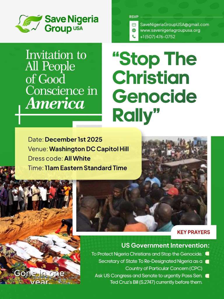 "Stop The Christian Genocide Rally"... - INFORMATION NIGERIA | Facebook