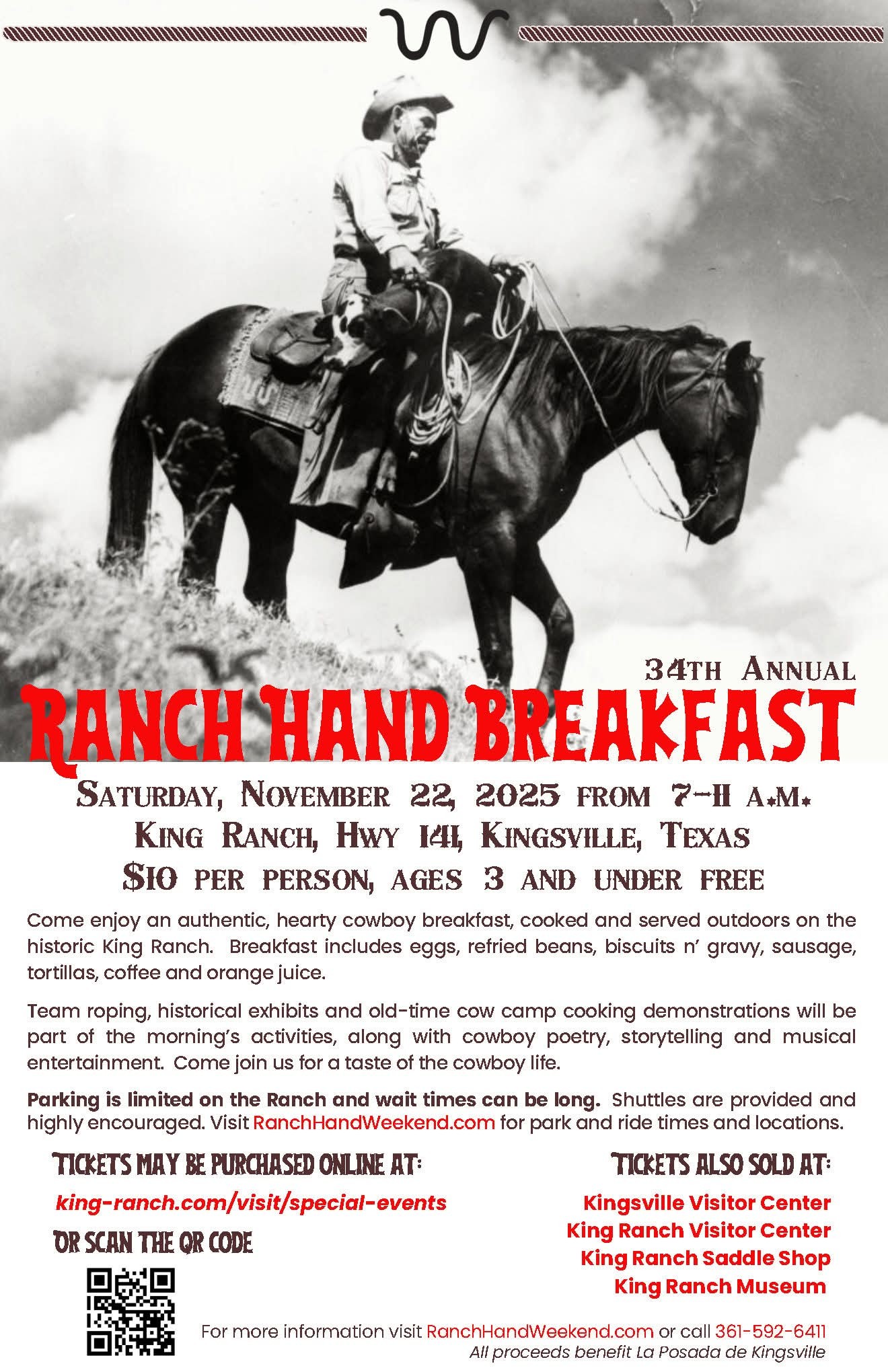 Corpus - 🤠 RANCH HAND BREAKFAST IS BACK! 🍳 Saturday, November 22, 2025 ...