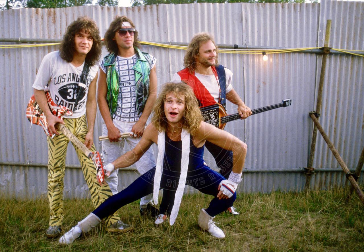 Van Halen, 1984. Just before going onstage - Monsters Of Rock 
