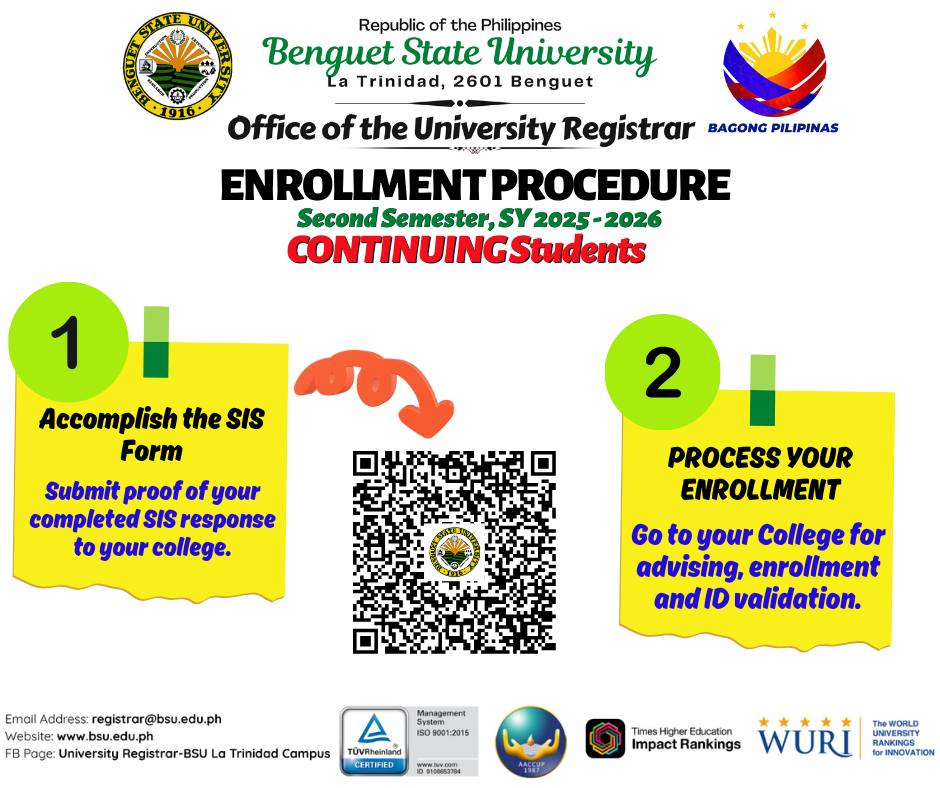 University... - University Registrar - BSU La Trinidad Campus