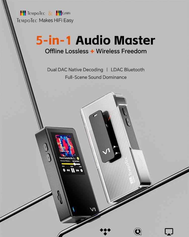 🥳TempoTec Variations V1 portable HiFi music player, USB DAC&AMP
