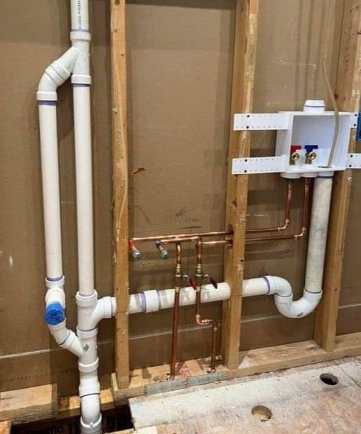 Lily's - A well-constructed in-wall plumbing system, showcasing a mix ...