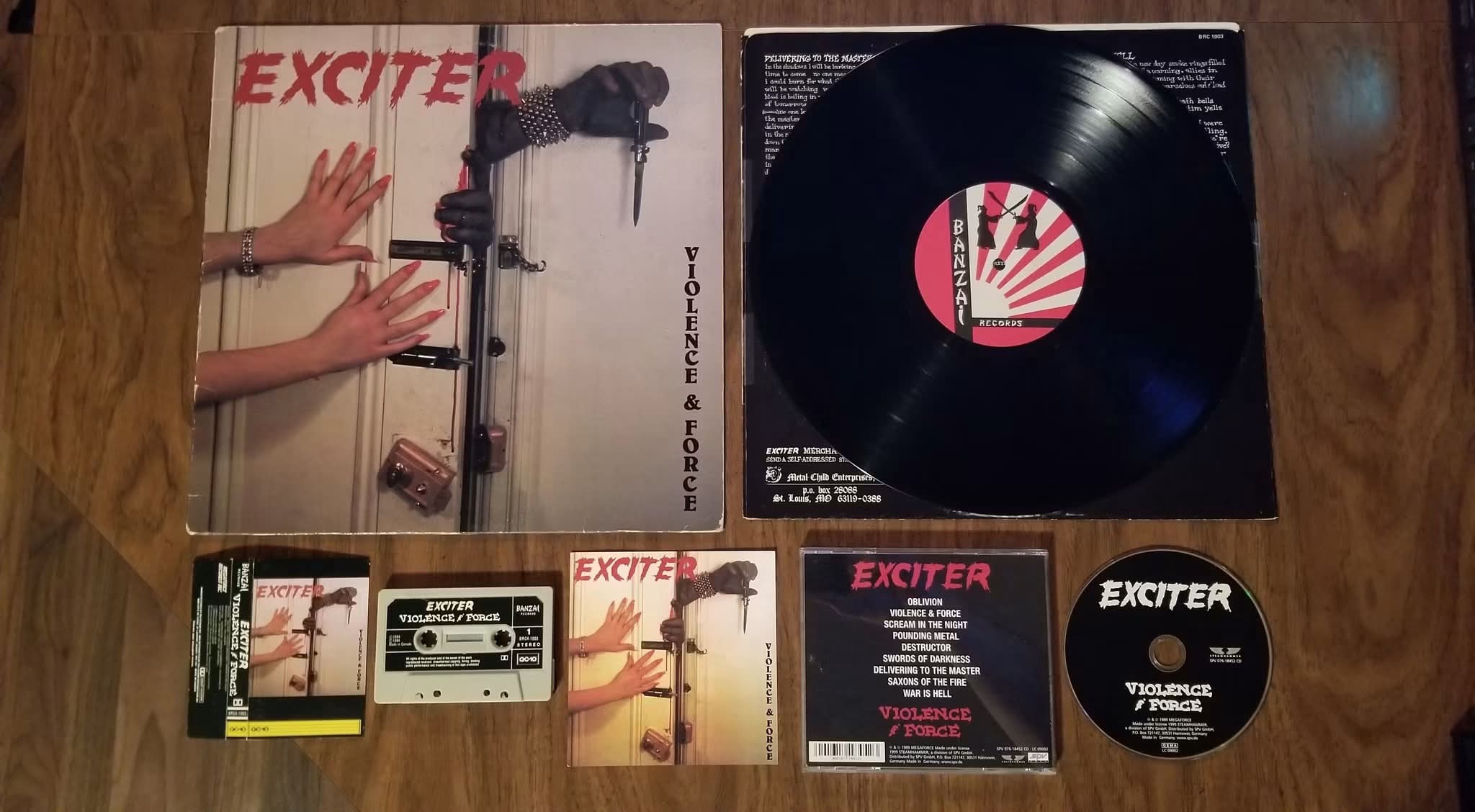 1984 Canadian Banzai press Exciter - Violence and Force
