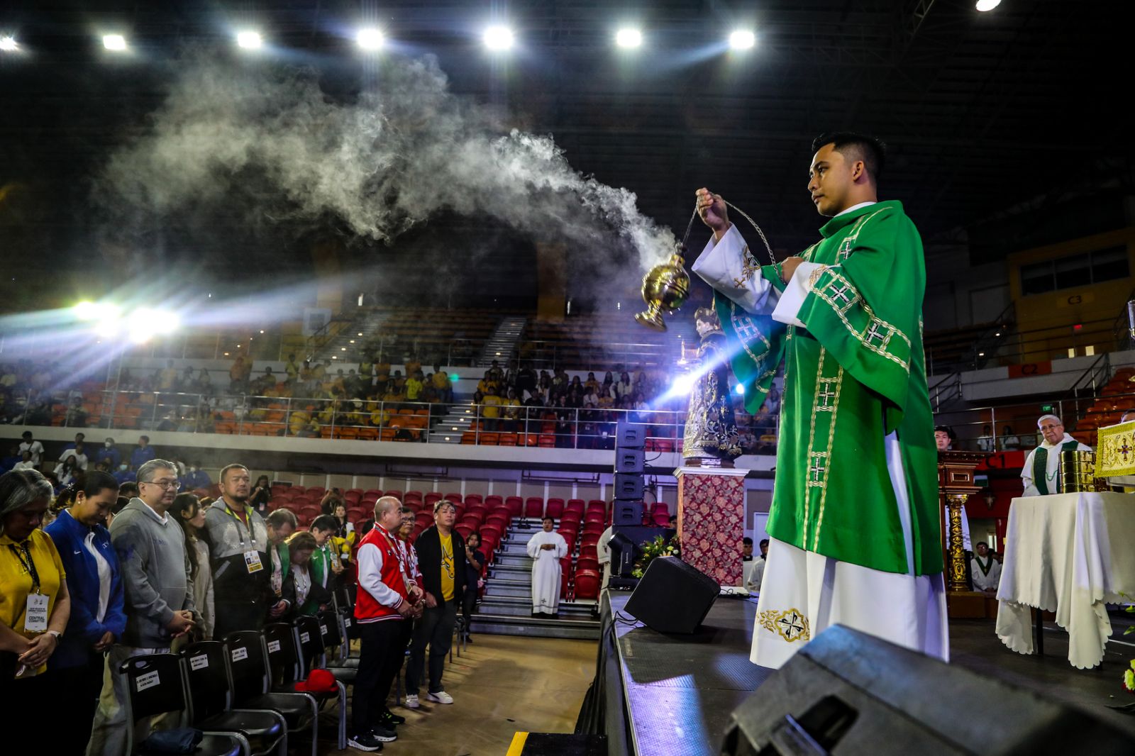 ABS-CBN - Athletes and fans attend the Eucharistic Celebration ahead of ...