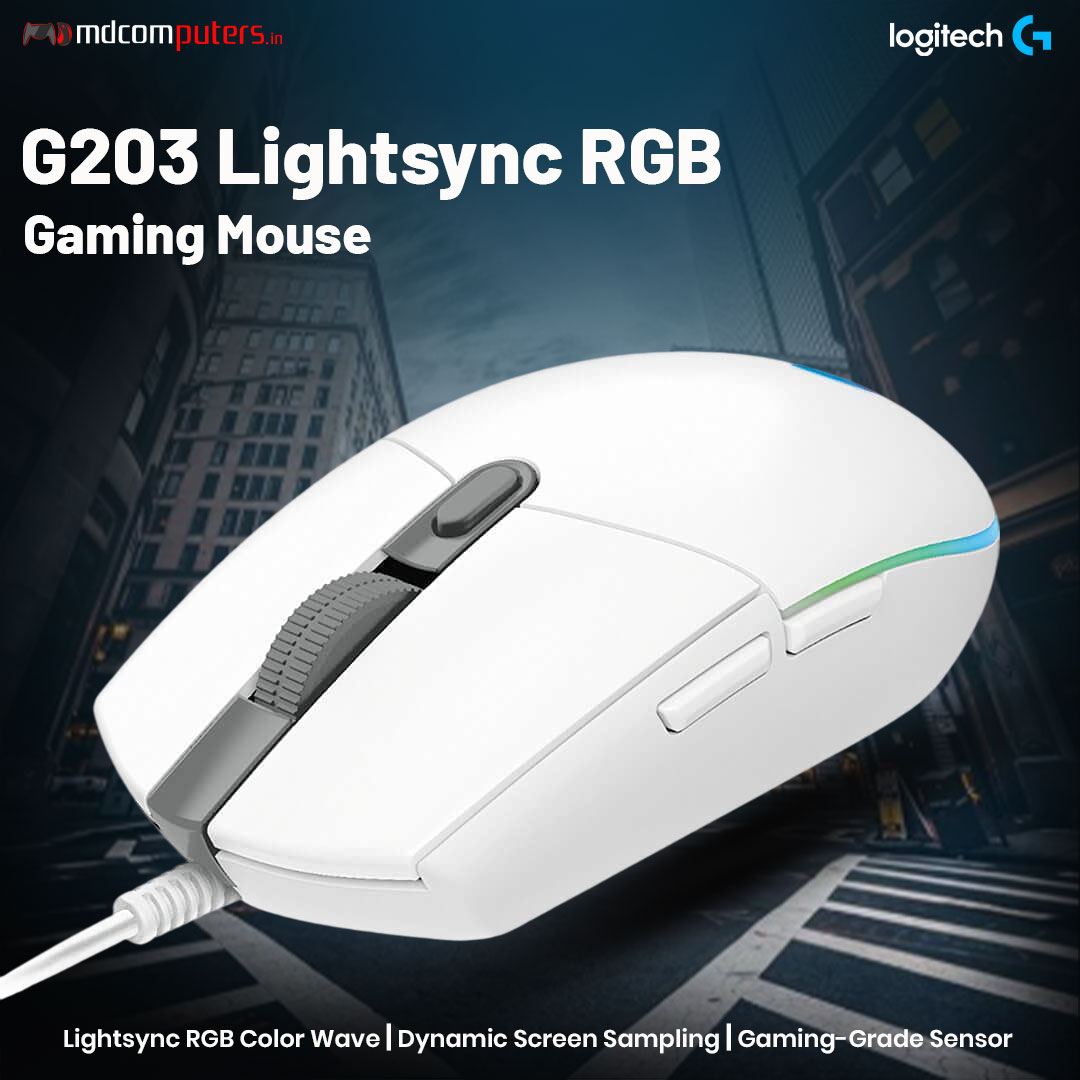 Mdcomputers.in - Meet the Logitech G203 LIGHTSYNC RGB... | Facebook