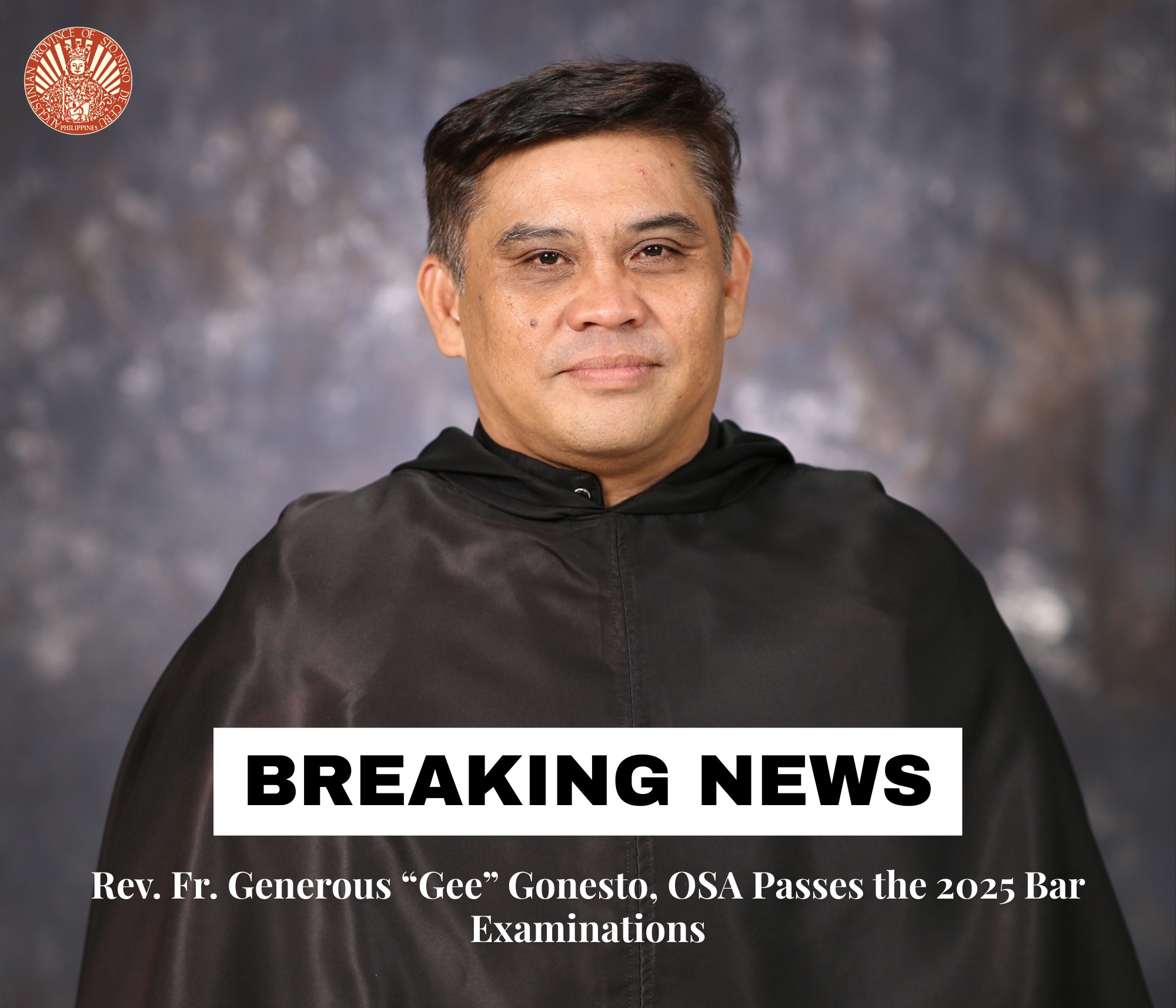 Daily - AUGUSTINIAN PRIEST PASSES BAR. FATHER IN LAW. Rev. Fr. Generous ...