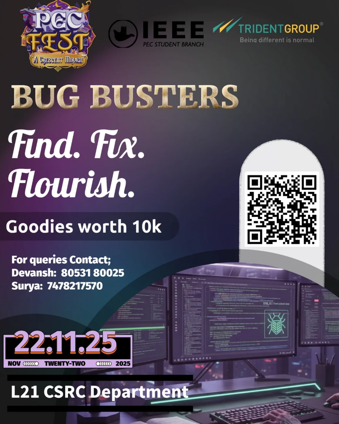 🐞💻 Bug Busters | PECFEST 2025... - IEEE PEC Student Branch | Facebook