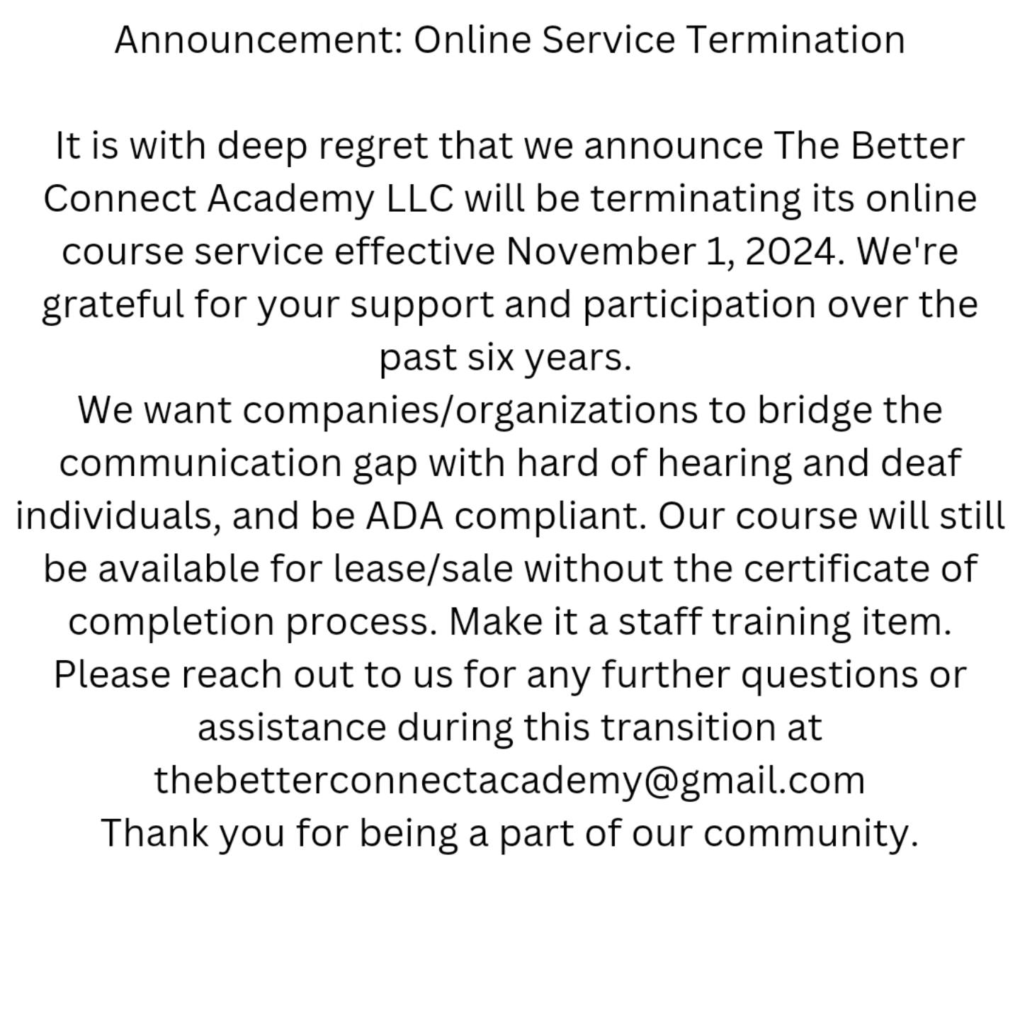 The Better Connect Academy