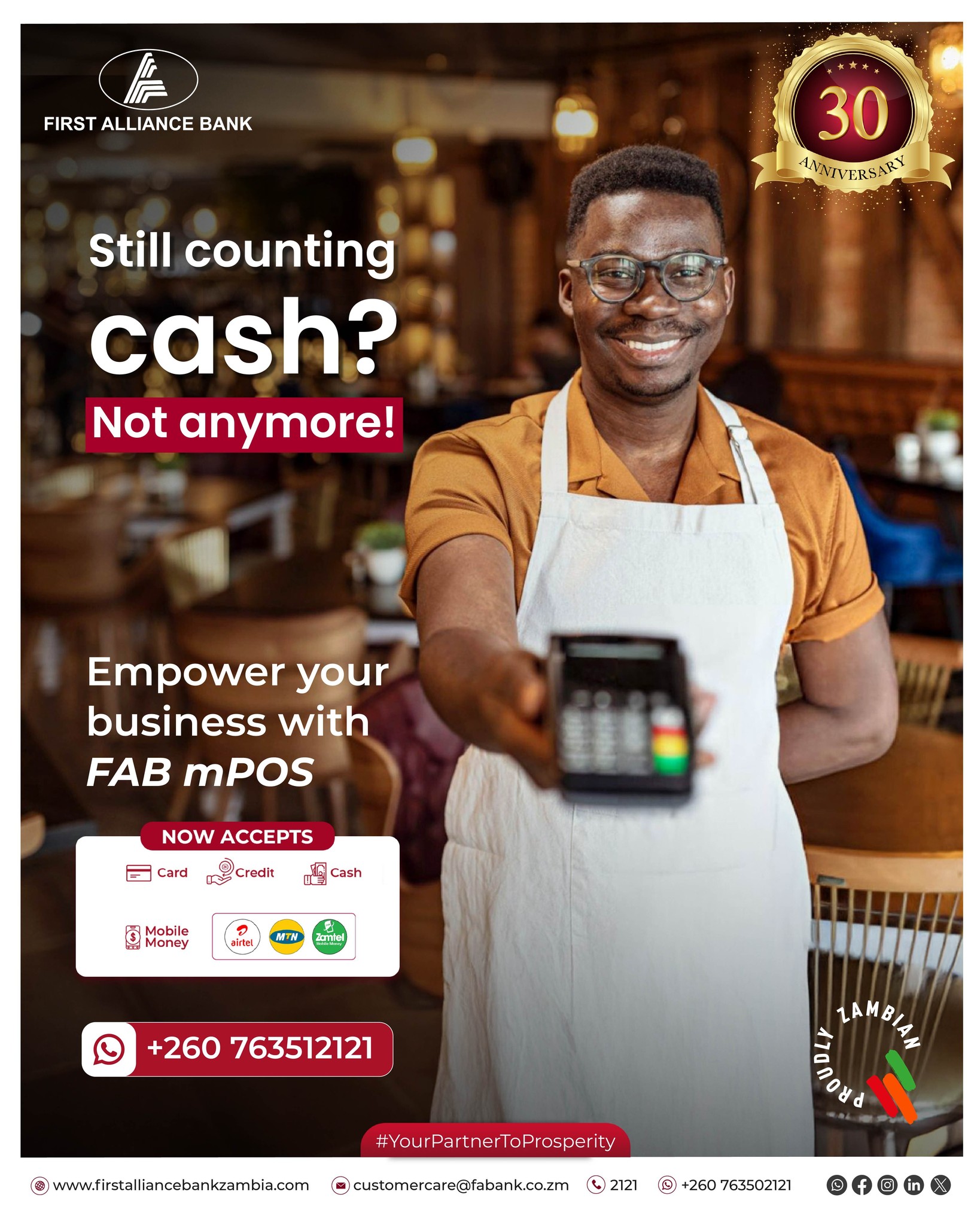 FIRST - Say goodbye to cash handling! With FAB mPOS, accept card and ...