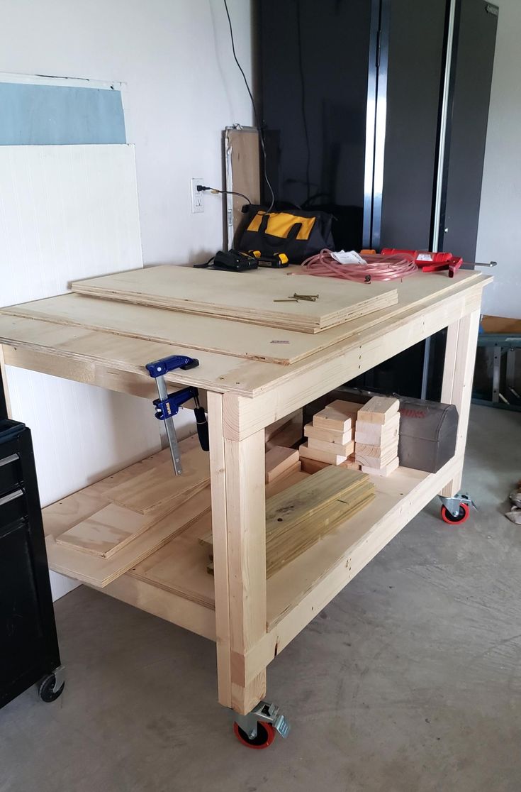 Woodworking - This simple workbench with nice style was so easy to DIY ...