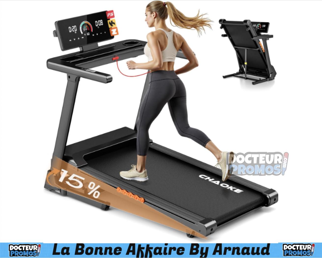 Tapis de course pliable avec moteur 2,5 CV-8 km/h-Surface 93 × 38 cm