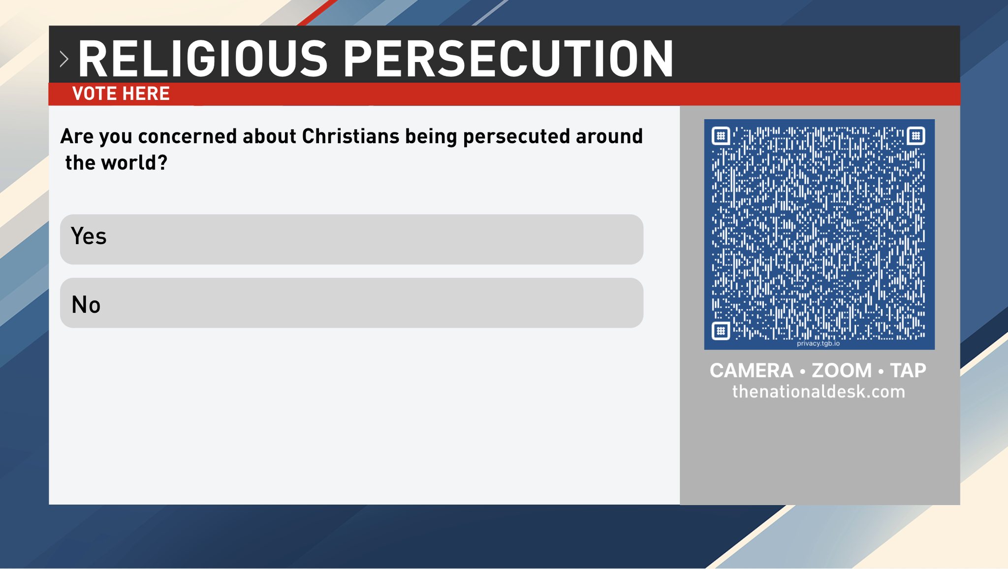 CBS - QUESTION OF THE DAY | Are you concerned about Christians being ...