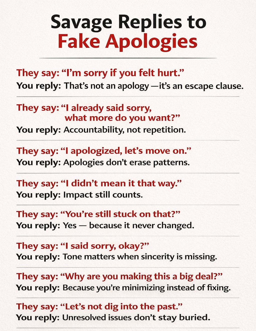 A fake apology changes nothing.... - Learning Treasure | Facebook