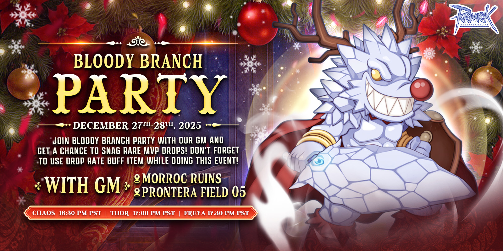 Ragnarok Online - 🎄 Weekend Events: Bloody Branch Party +... | Facebook