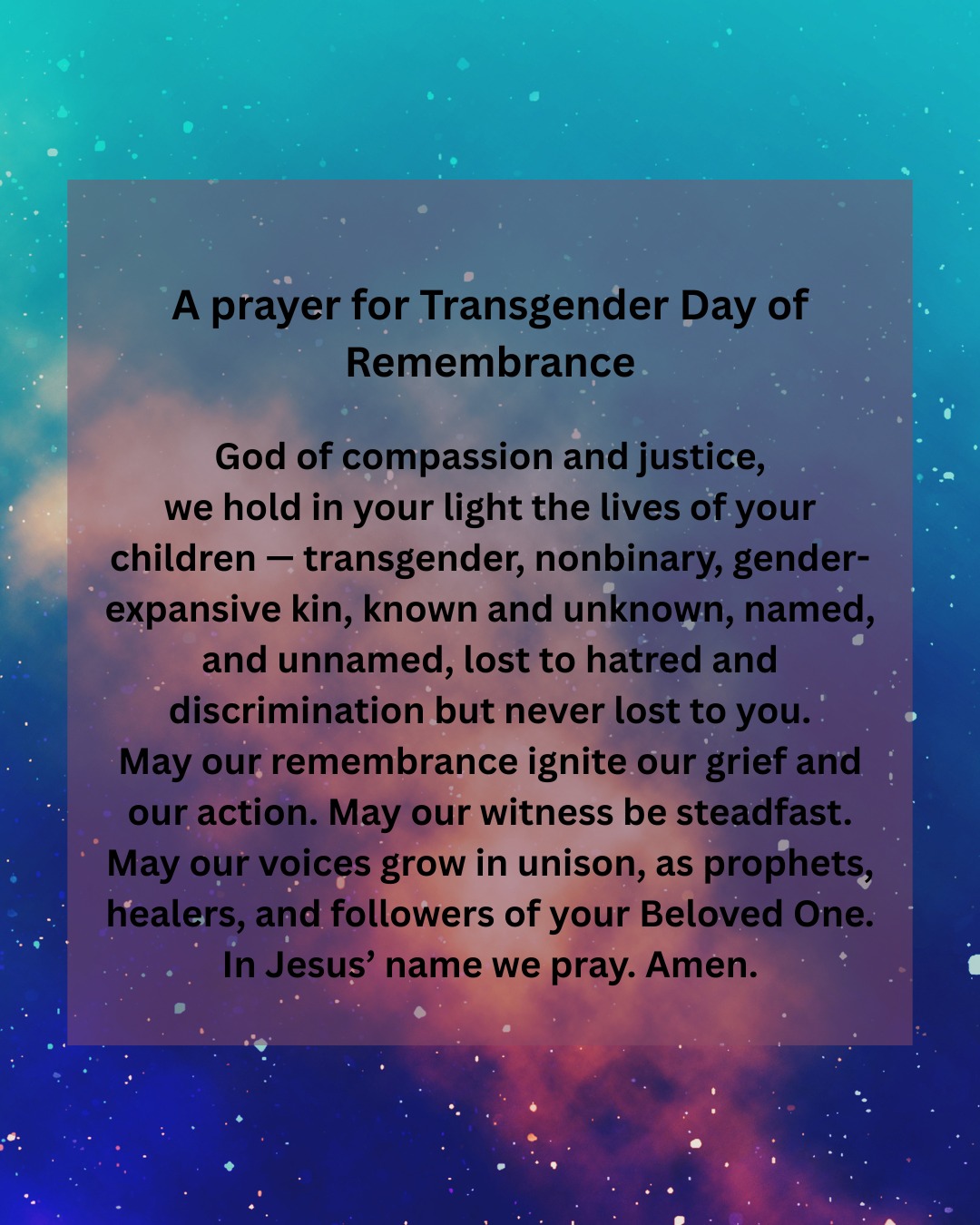 The Palisades - Transgender Day of Remembrance (TDOR) is an annual ...