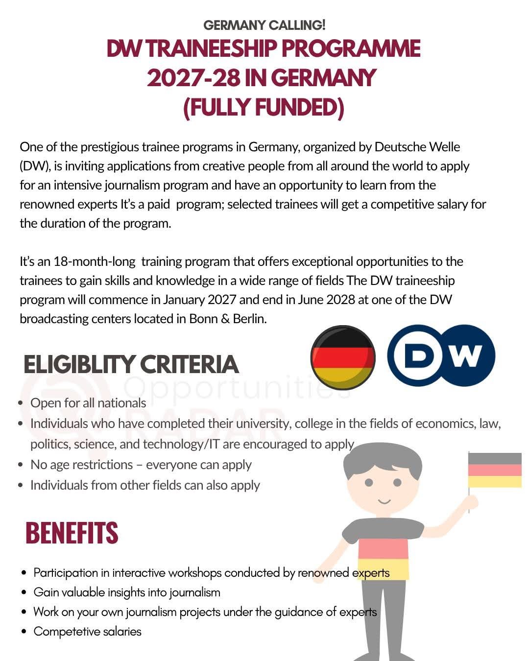 Sonargaon - DW Traineeship 2026-27 in Germany (Berlin, Bonn) 🇩🇪 ...