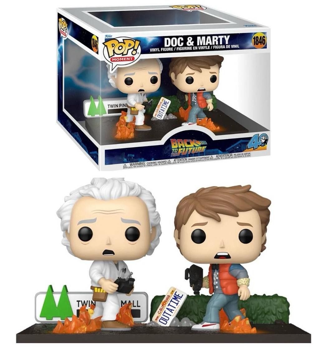 Back to the Future Funko set with Doc and Marty