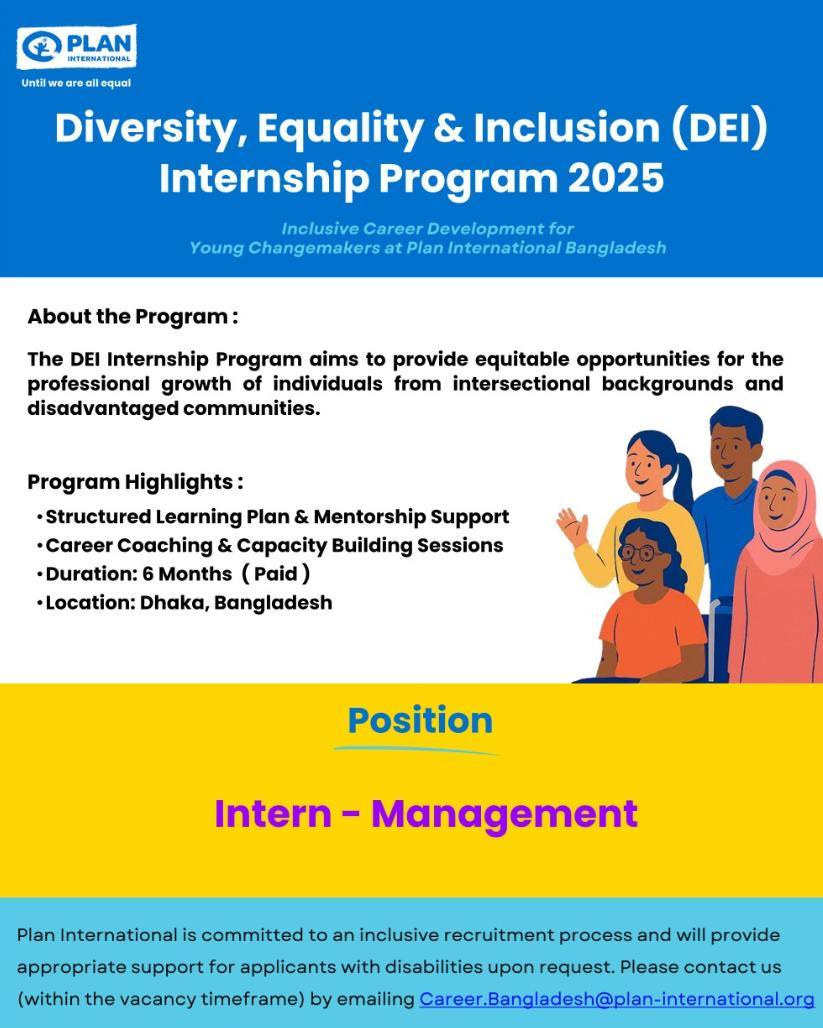 Opportunities - Diversity, Equity and Inclusion (DEI) Internship – Plan ...