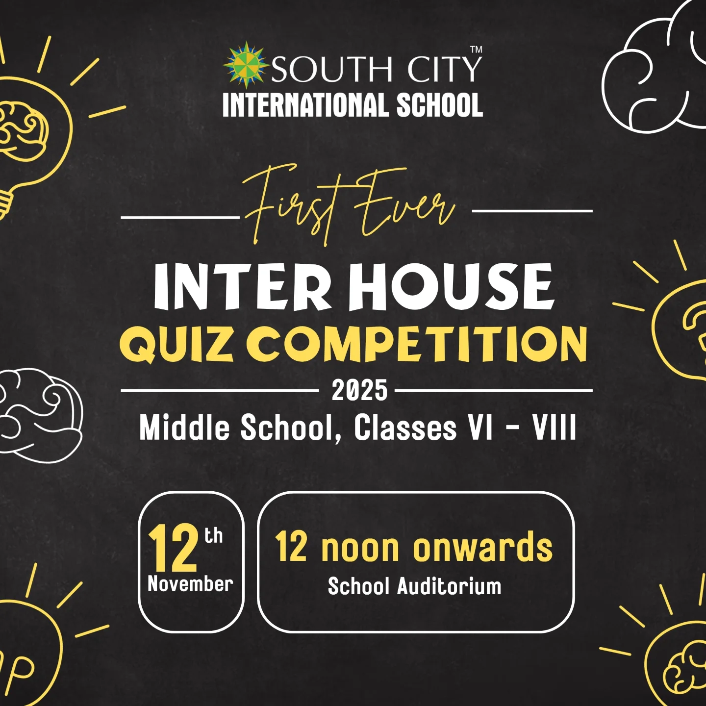 South - Get ready to witness history! 🚀 The First Ever Inter House Quiz ...