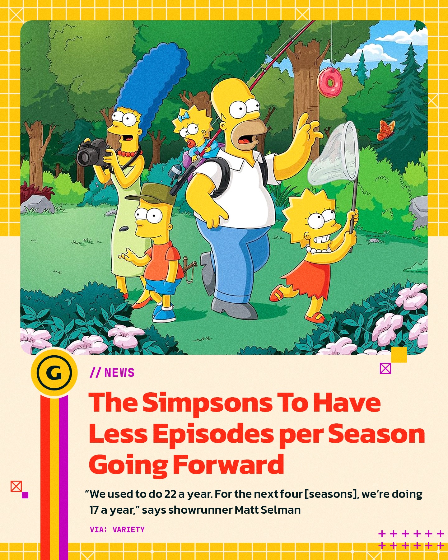 GameSpot - #TheSimpsons will be just a bit shorter per season in the ...
