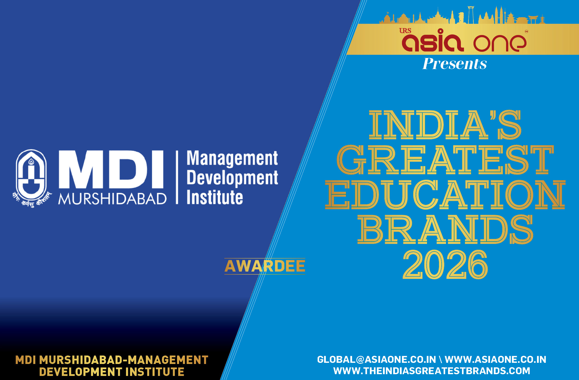 AsiaOne - AsiaOne Magazine is pleased to announce that MDI Murshidabad ...